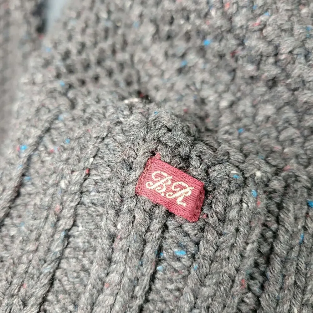 NWT Banana Republic Men M Merino Wool Fair Isle Shawl Collar Sweater Cabincore